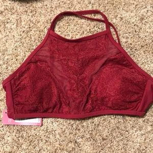BRAND NEW! Red lacey bikini/bralette top!